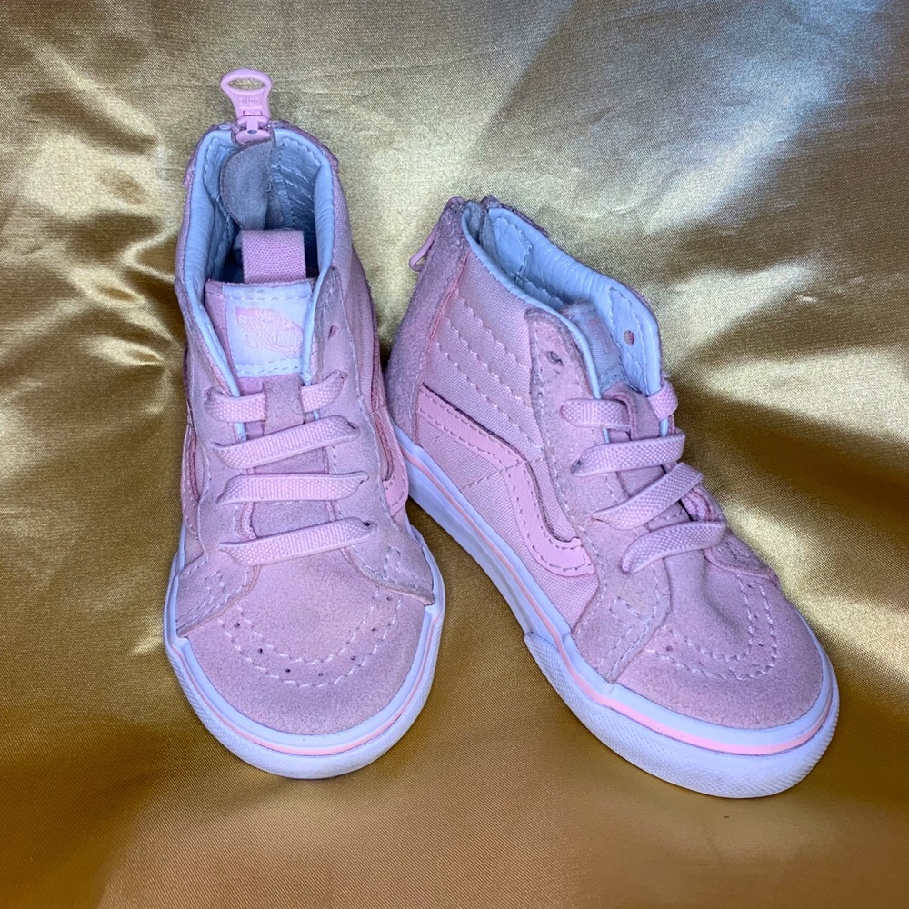 Vans toddler hi skate pink shoes